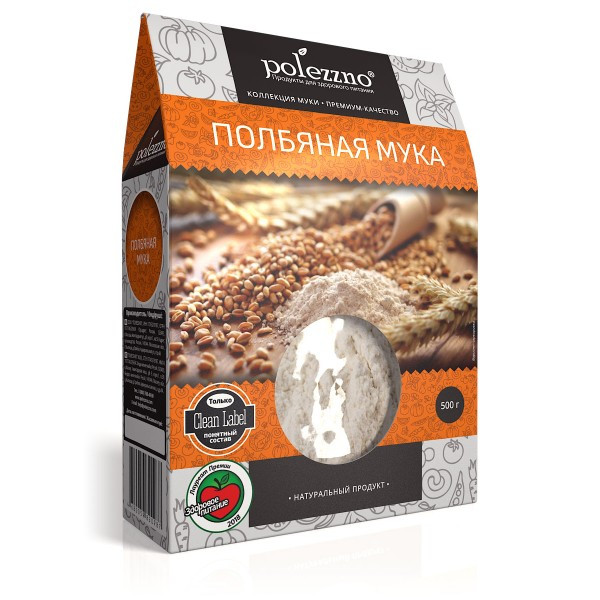 Полбяная мука Polezzno 500гр