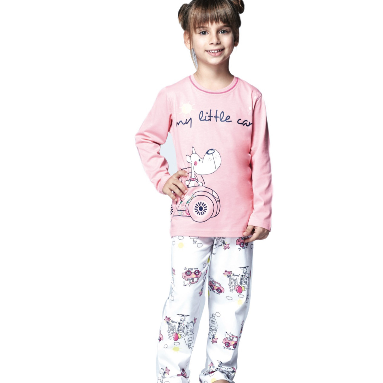 Пижама детская девичья 6/116 см/Розовый - фото 1 - id-p88144956