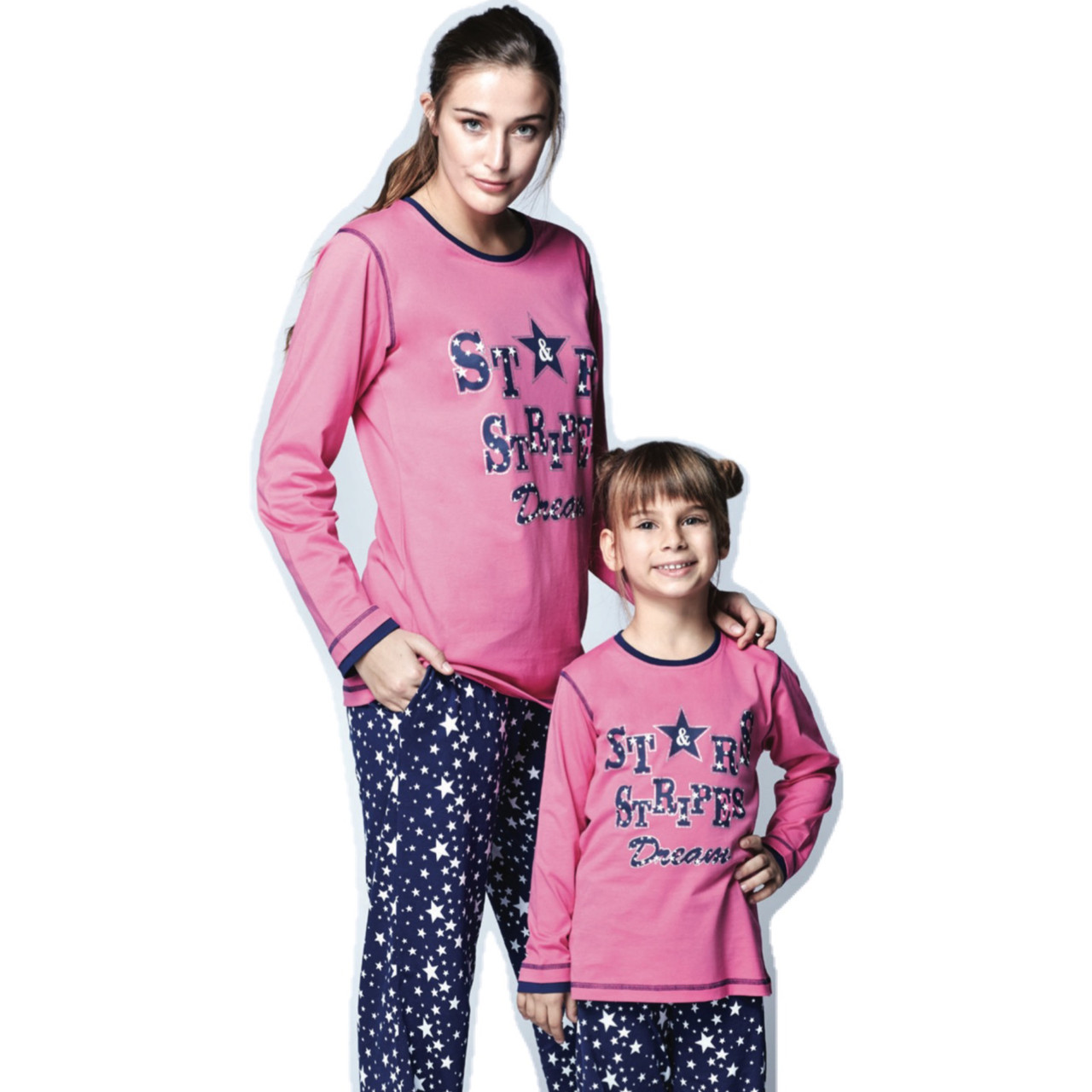 Пижама детская девичья 5/110 см, Розовый - фото 1 - id-p88144913