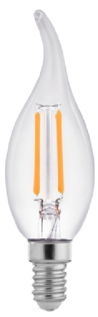 LED Лампа Dauscher Filament C37 8W E14 4000К Нейтральный цвет - фото 1 - id-p88806947