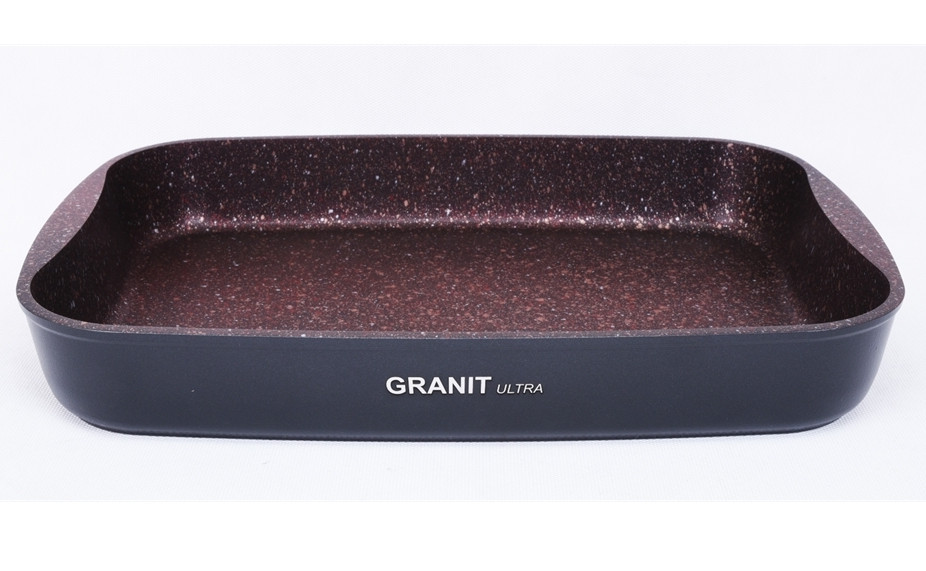 Противень 335х220х55, каменное антипригарное покрытие "Granit Ultra" (red) - фото 2 - id-p88833129