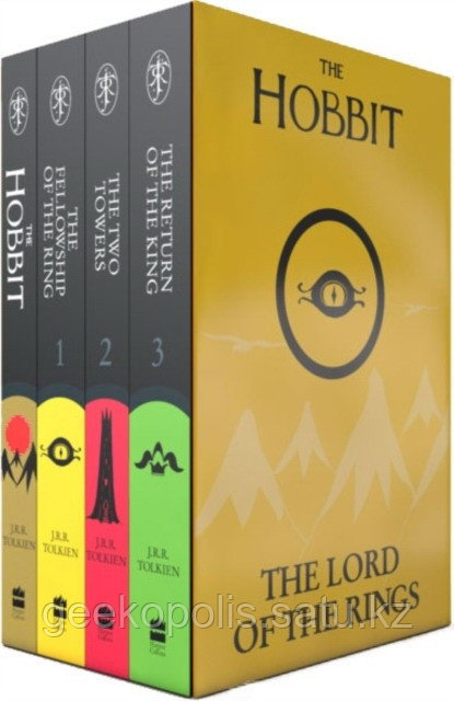Комплект из четырех книг на английском языке "THE LORD OF THE RINGS. THE HOBBIT", Мягкий переплет