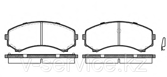 Тормозные колодки YOTO G-209(MD 6085)(REMSA 396.00)