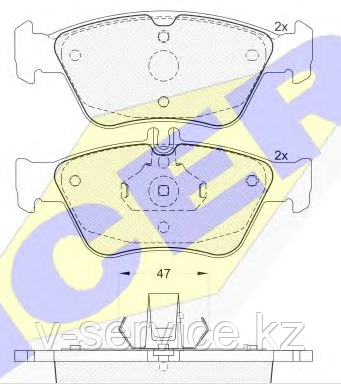 Тормозные колодки YOTO G-227(MD 8205)(REMSA 586.00)