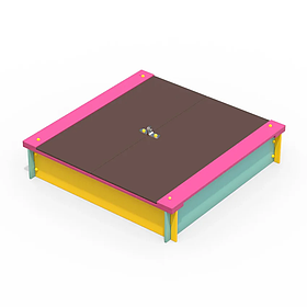 Песочница с крышкой 1,5 x 1.5