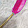 Ручка шариковая (синий стержень) с пером темно-розовая, фото 7