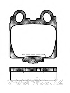 Тормозные колодки YOTO G-279(MD 2173M)(REMSA 743.04)