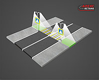 Лазерная проекция дорожной разметки пешеходных переходов со светодиодными дорожными знаками