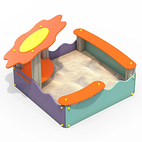 Песочница с навесом Ромашка