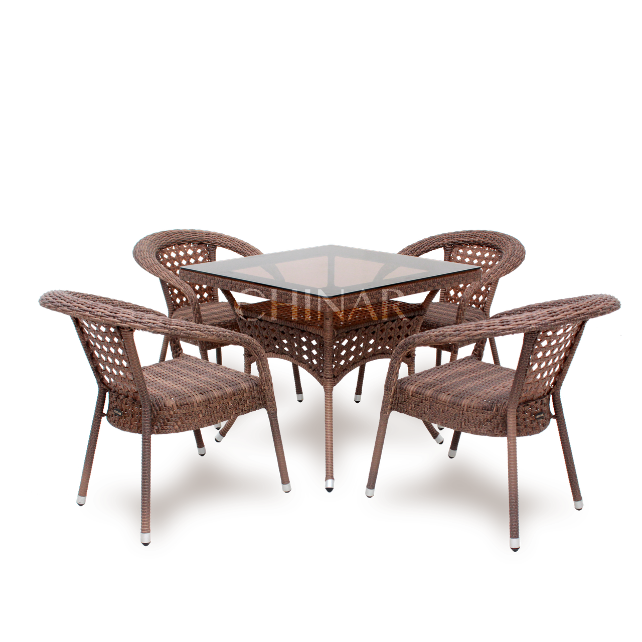 Ротанговая мебель DEKO "Комплект обеденный стол + кресла" - фото 1 - id-p56653413