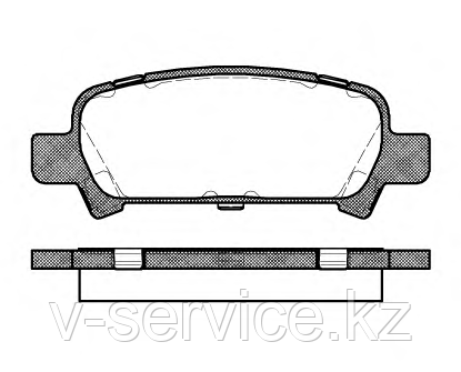 Тормозные колодки YOTO G-294(MD 7069)(REMSA 729.02)