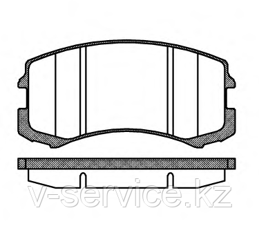 Тормозные колодки YOTO G-298(MD 6109M)(REMSA 965.01)