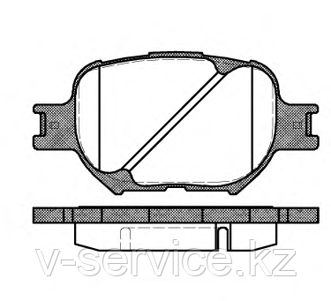 Тормозные колодки YOTO G-353(MD 2180)(REMSA 742.00)
