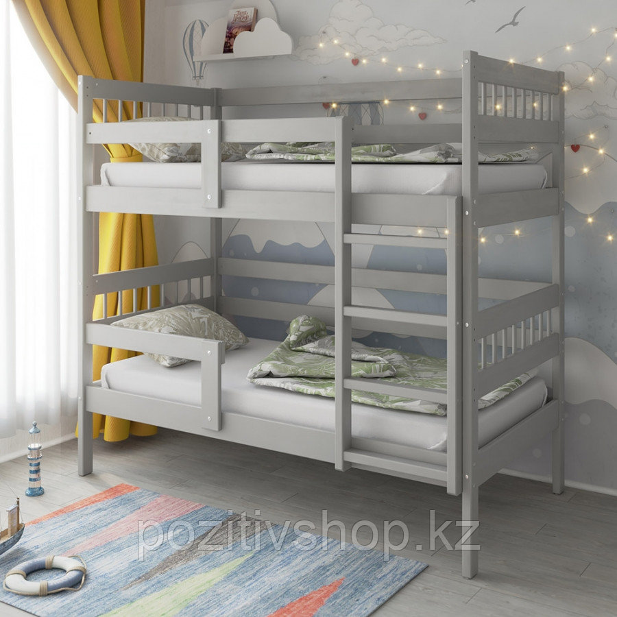 Двухъярусная кровать Pituso Hanna 2 New Серый - фото 1 - id-p88853950