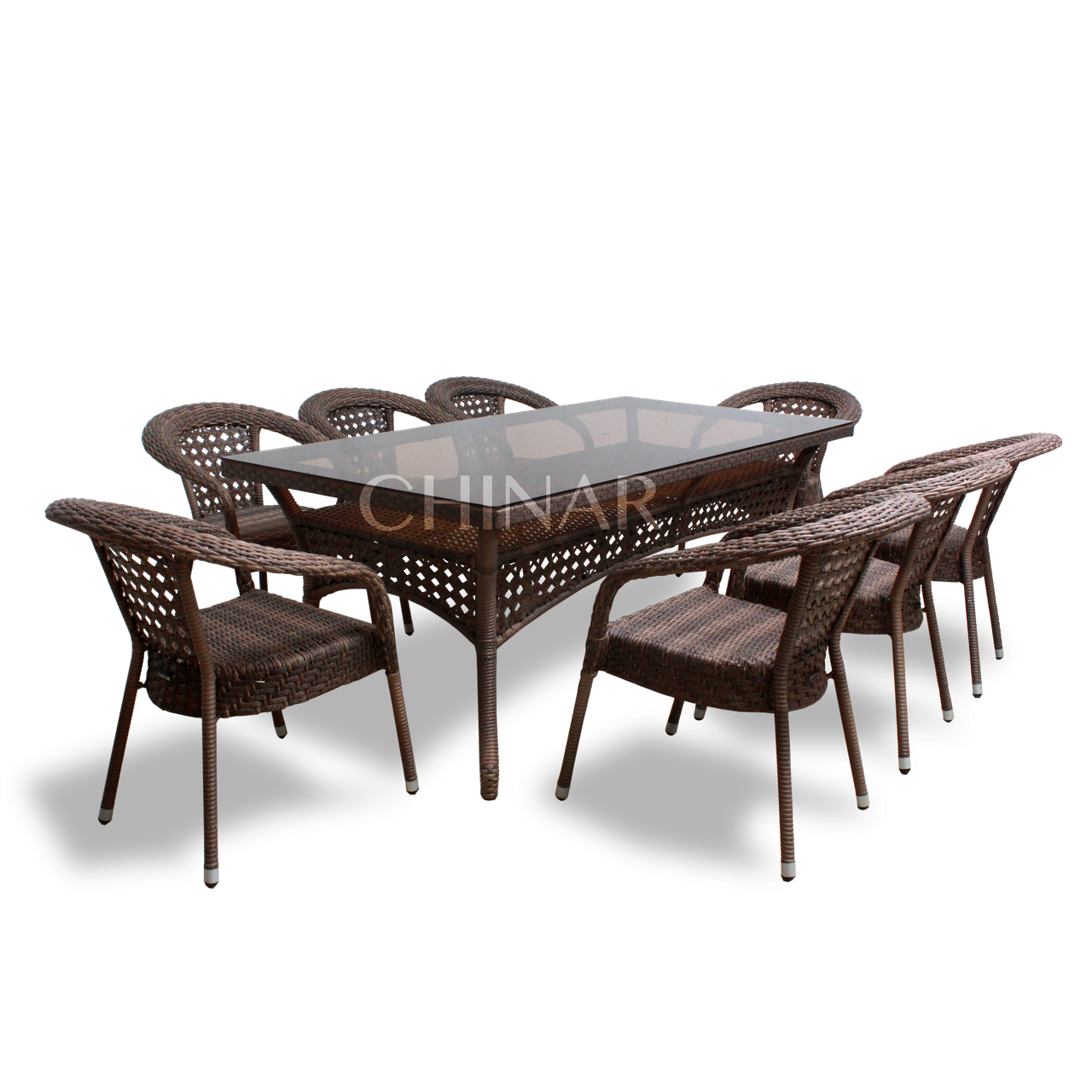 Ротанговая мебель DEKO "Комплект обеденный стол + 8 кресел" - фото 1 - id-p88854564