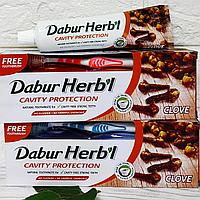Зубная паста с гвоздикой Дабур Хербл (Dabur Herbl Clove, Cavity Protection) + зубная щетка, 150 гр