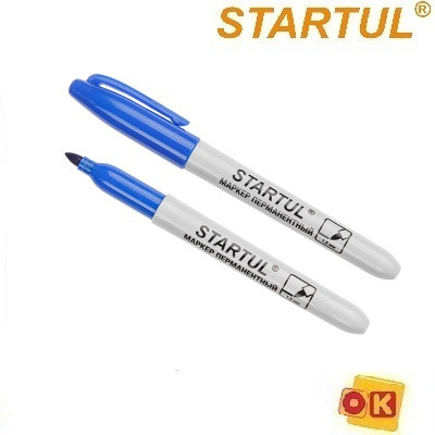 Маркер перманентный фетровый синий STARTUL PROFI (ST4350-02) (толщ. линии 1.5 мм)