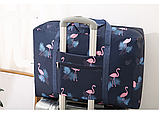 Складная сумка  "Фламинго",.черная, 46*32*12 см, фото 5