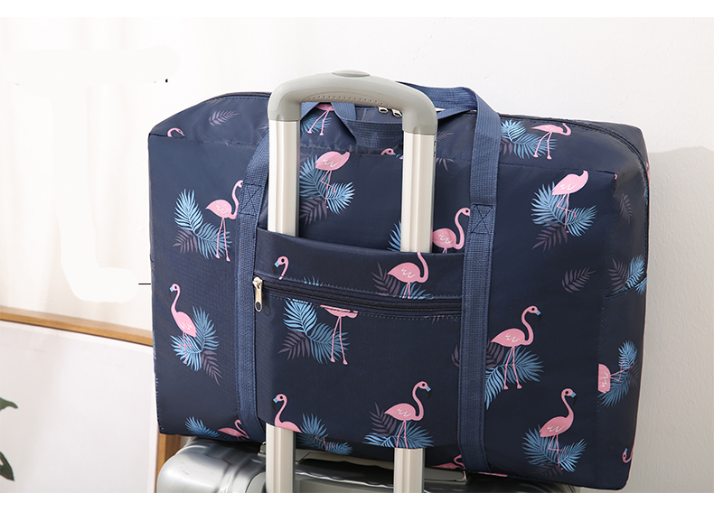 Складная сумка "Фламинго",.черная, 46*32*12 см - фото 5 - id-p88855013
