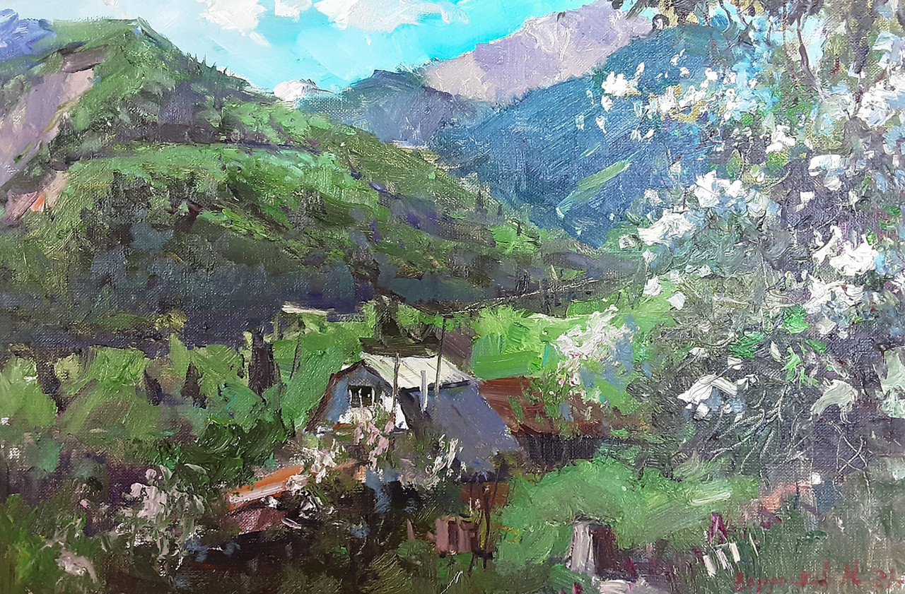 Картина "Весна в горах"