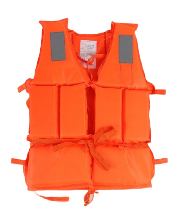Спасательный жилет со свистком и светоотражающими вставками водонепроницаемый взрослый оранжевый - фото 1 - id-p88866861