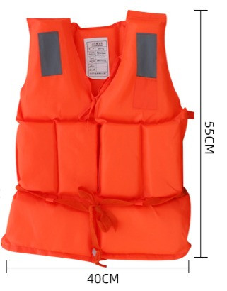 Спасательный жилет со свистком и светоотражающими вставками водонепроницаемый взрослый оранжевый - фото 2 - id-p88866861