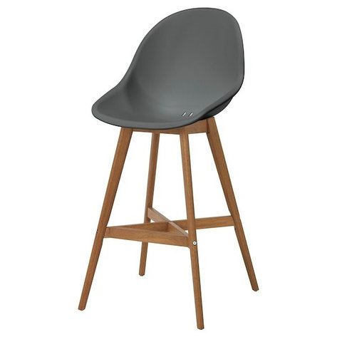 Барный стул ФАНБЮН серый 64 см ИКЕА, IKEA, фото 2