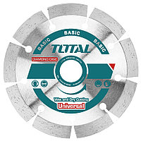Диск алмазный сегментный сухая\влажная резка 110х20х7.5мм TOTAL арт.TAC2111103