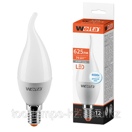 Лампа LED WOLTA св н/в CD37 7.5Вт 625лм Е14 4000К   1/50, фото 2