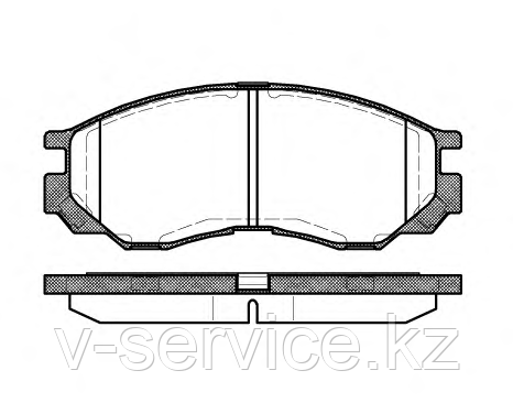 Тормозные колодки YOTO G-375(MD 6081)(REMSA 583.00)