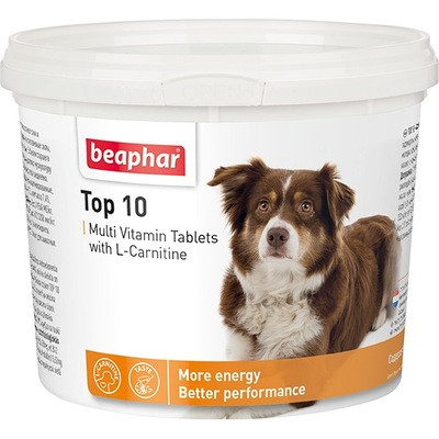 Beaphar TOP 10, Беафар мультивитамины для собак, уп.750тб.