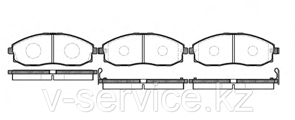 Тормозные колодки YOTO G-412(MD 8123M)(REMSA 703.00)