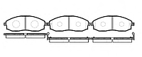 Тормозные колодки YOTO G-412(MD 8123M)(REMSA 703.00)