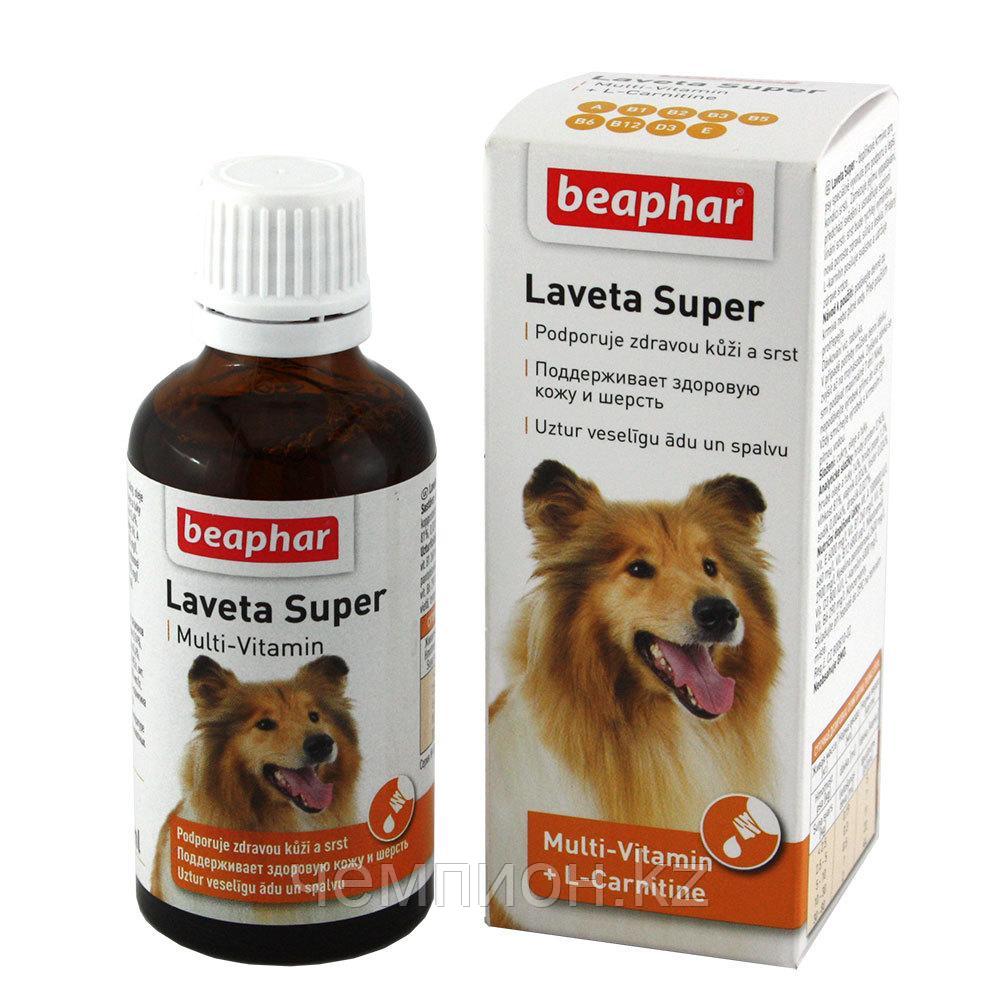 Beaphar Laveta Super Hund, Беафар кормовая добавка для шерсти собак, уп. 50мл.