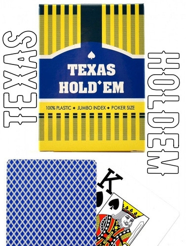 Карты Texas holdem jumbo index синие