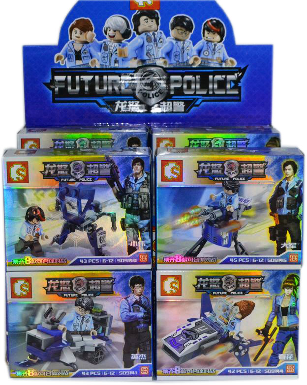 9140 Конст. Future Police Герой с машинами 8 видов из 16шт цена за 1шт 11*13