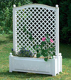 Большой садовый ящик KHW 37101 для растений с центральной шпалерой 100см, белый, фото 2