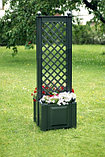 Маленький садовый ящик KHW 37403 для растений с центральной шпалерой 43 см, зеленый, фото 2
