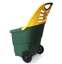 Садовая тележка Helex H808, зеленая/желтая 65 л, двухколесная, пластиковая