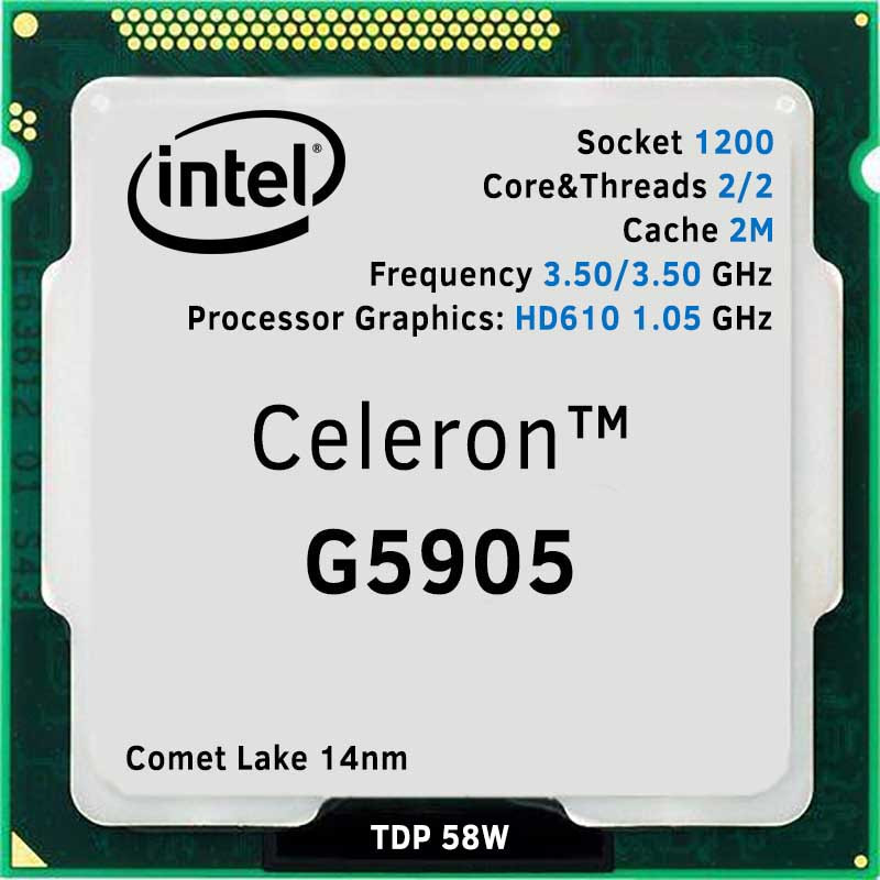 Процессор Intel Celeron G5905 LGA1200 BOX