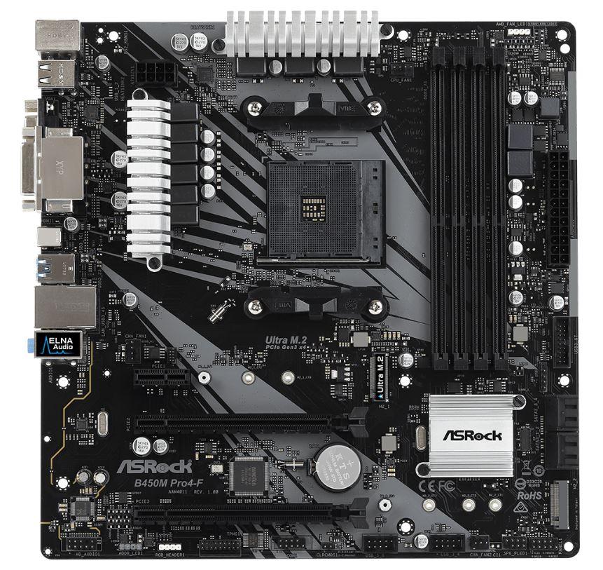 Материнская плата ASRock B450M PRO4 Socket AM4