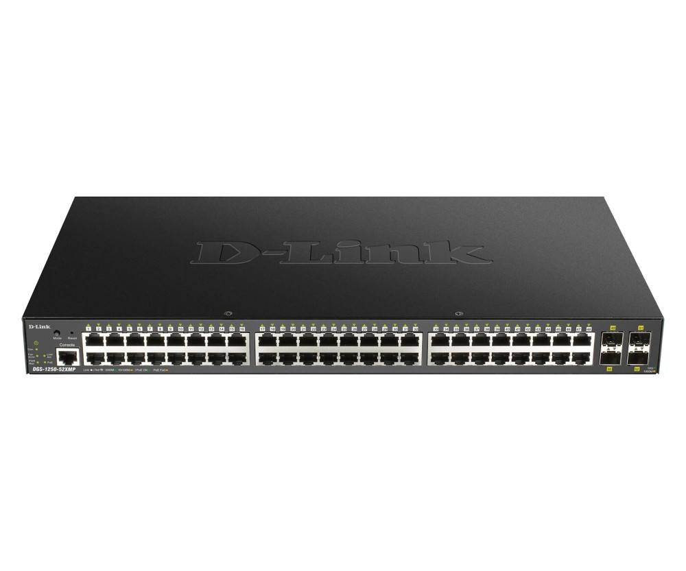 Коммутатор D-Link DGS-1250-52XMP/A1A