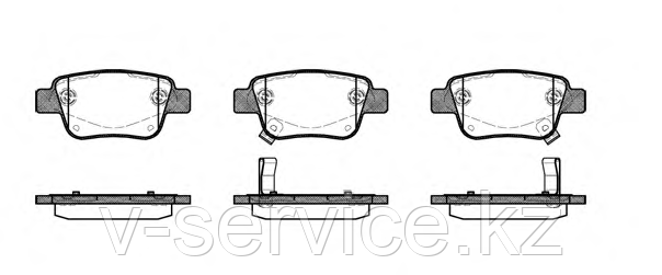 Тормозные колодки YOTO G-439(MD 2233M)(REMSA 1047.00)