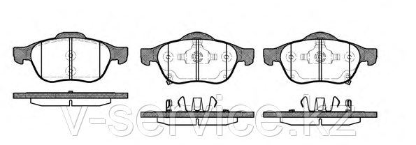 Тормозные колодки YOTO G-440(MD 2236M)REMSA 1054.00)