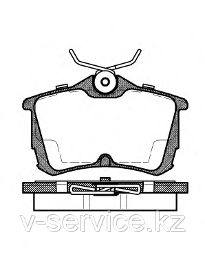 Тормозные колодки YOTO G-454(MD 5109)(REMSA 695.02)