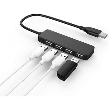 USB 2.0 4 port HUB, Черный