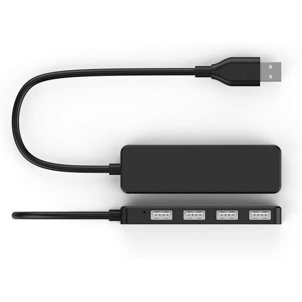 USB 2.0 4 port HUB, Черный - фото 3 - id-p86711375