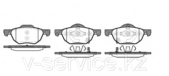 Тормозные колодки YOTO G-455(MD 5125M)(REMSA 1068.02)
