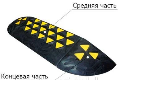 Съезд с бордюр-пандус резиновый 155мм
