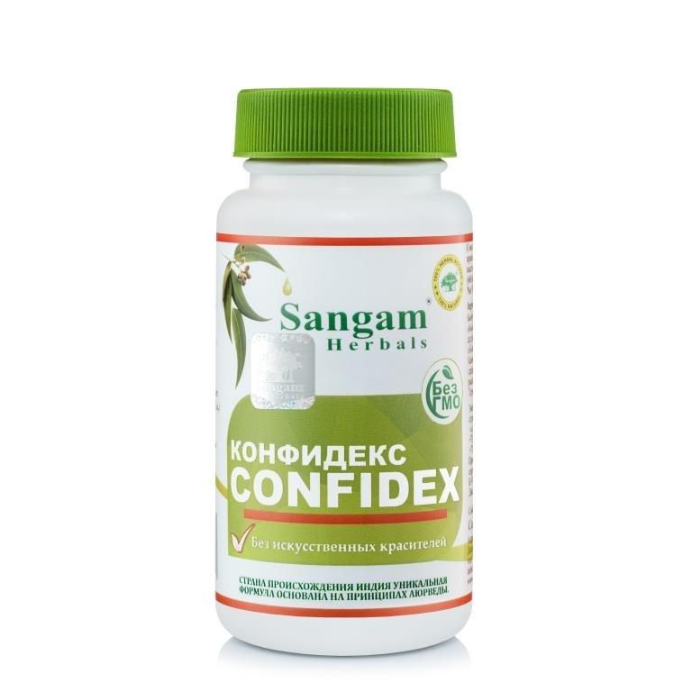 Таблетки Конфидекс,750 мг, 60 таблеток, Sangam Herbals,для поддержания здоровья мужской репродуктивной системы - фото 1 - id-p88926094